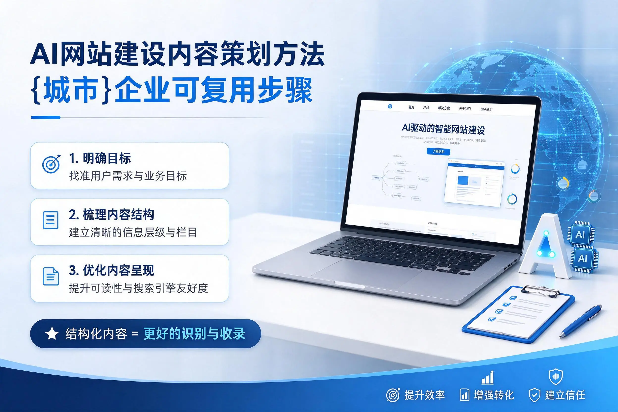 AI网站建设内容策划方法,眉山企业可复用步骤