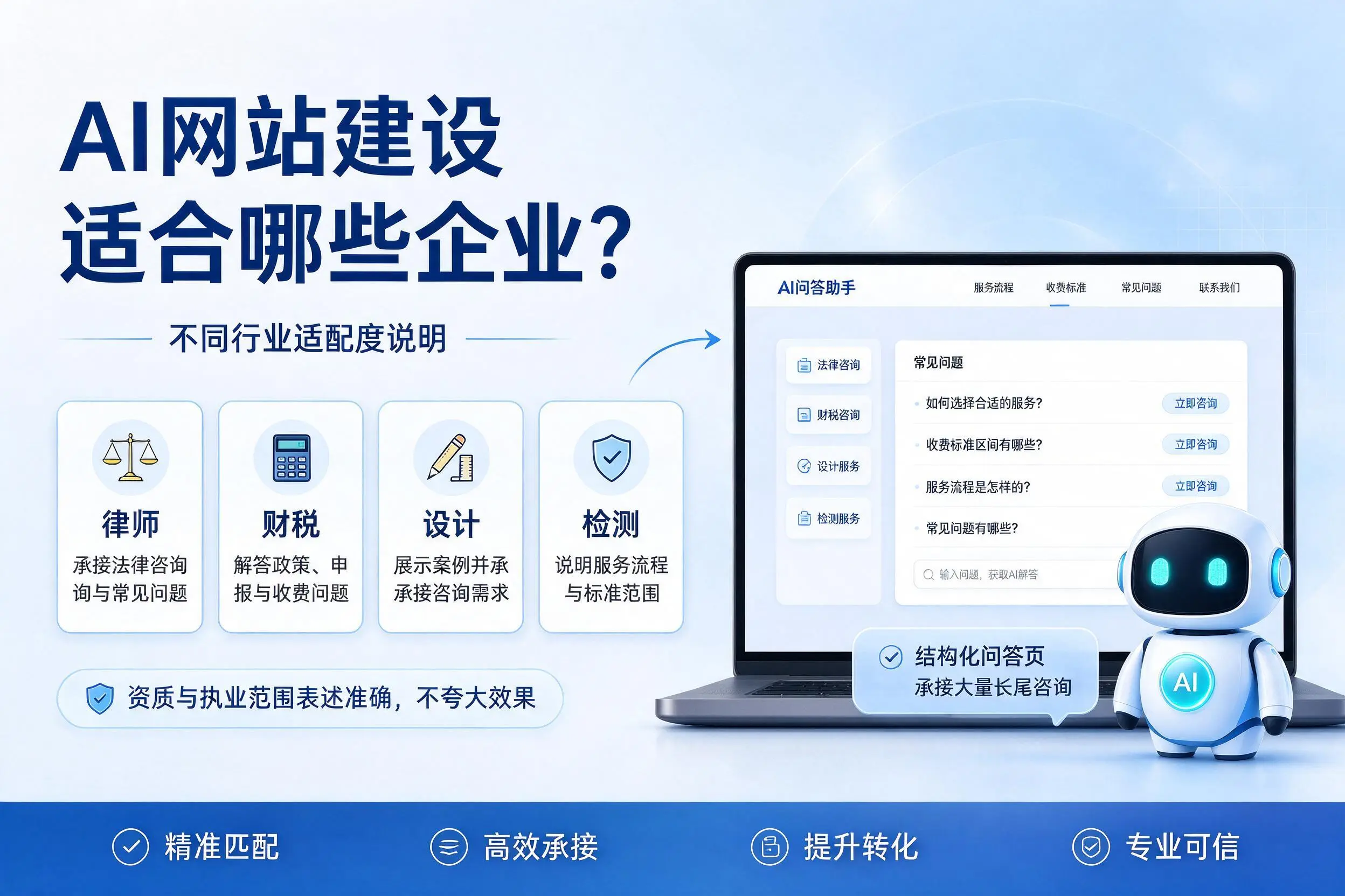 AI网站建设适合哪些企业?眉山不同行业适配度说明