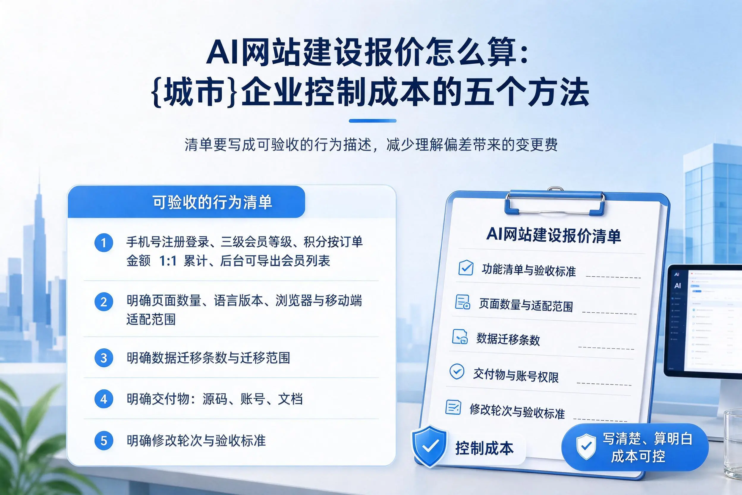 AI网站建设报价怎么算:眉山企业控制成本的五个方法